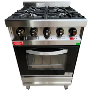 Cocina 4 hornallas mini 55cm tapa vidrio Rovesco